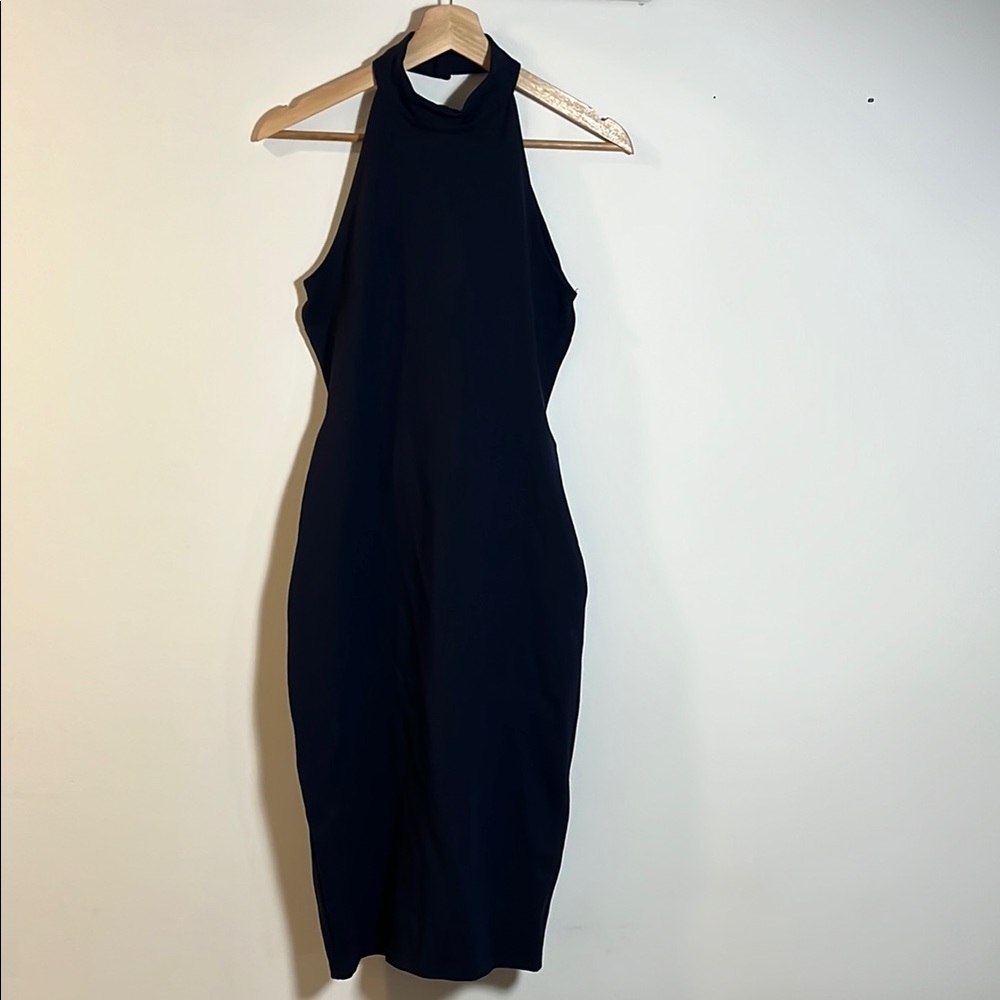 By The Way Elegant Navy Halter Sleeveless Dress